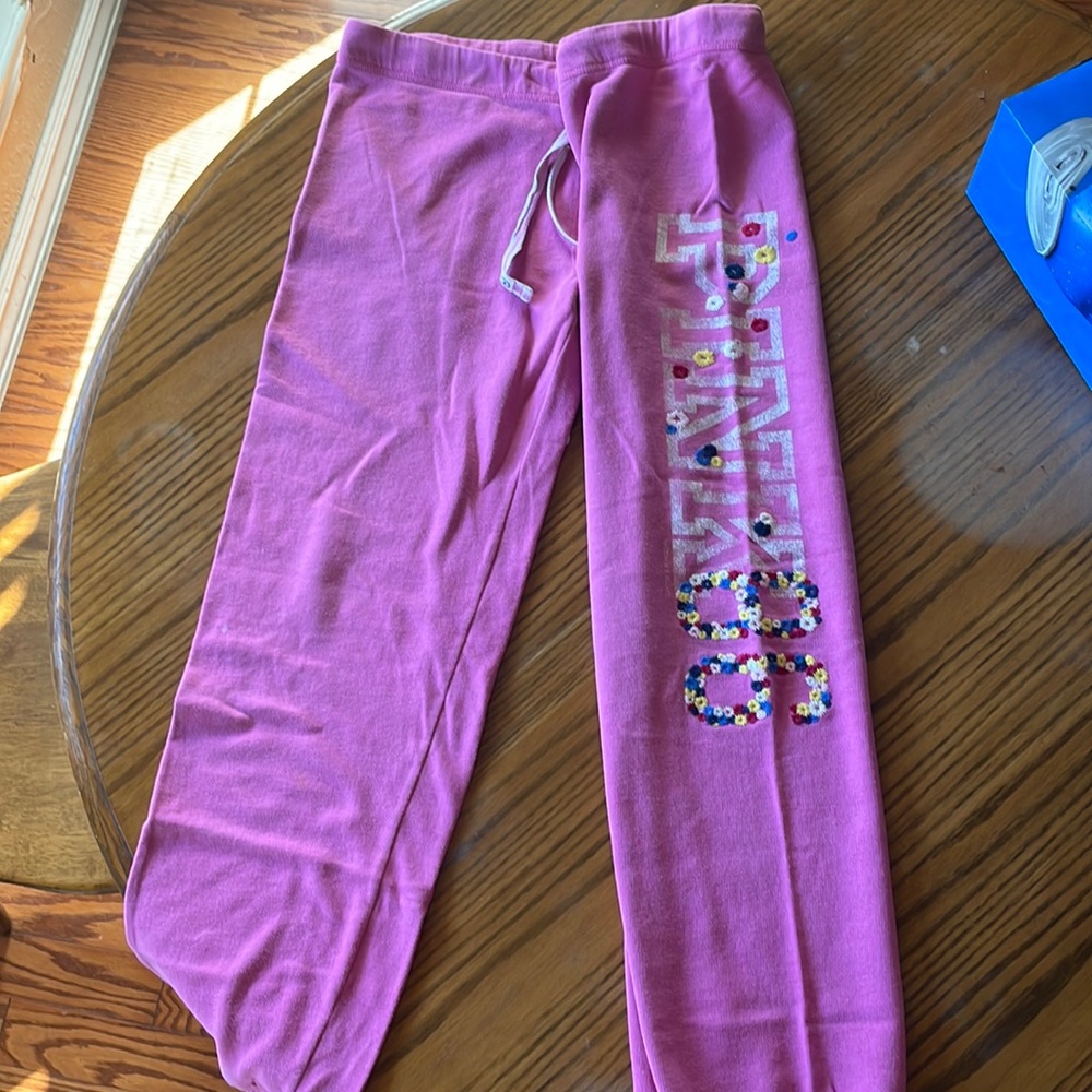 Victoria’s Secret PINK pink embroidered sweatpants